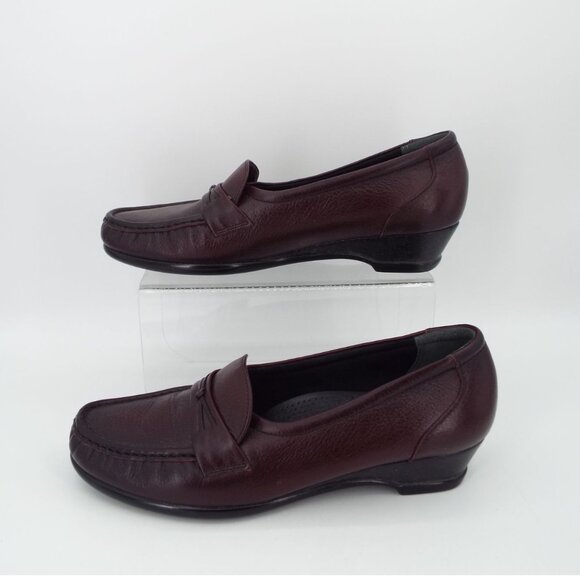 SAS Easier Antique Wine Tripad Comfort Leather Loafers Size 9N Narrow Width - Picture 4 of 15